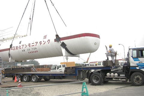 車両荷受け作業