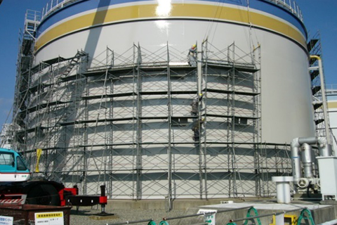 大型タンク足場組立工事