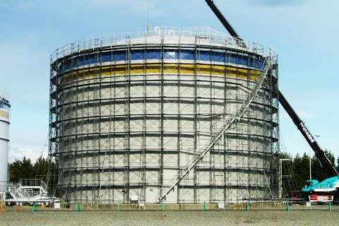 大型タンク足場組立工事